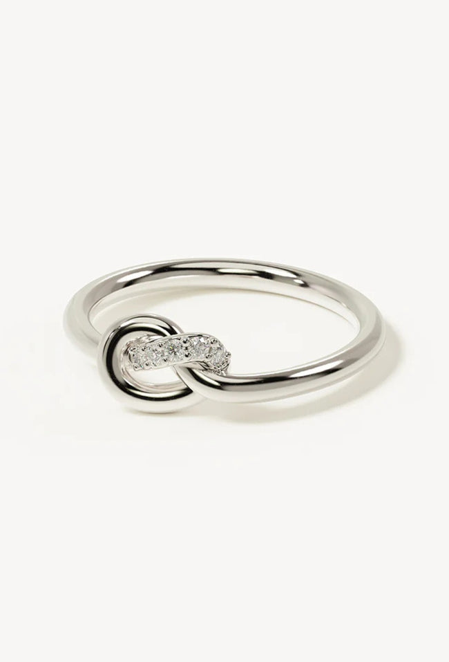 Love Knot Diamond Ring - Sterling Silver-BY CHARLOTTE-P&amp;K The General Store