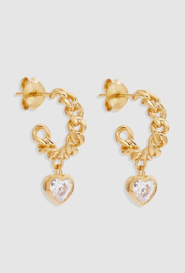 Radiant Heart Curb Hoops-BY CHARLOTTE-P&amp;K The General Store