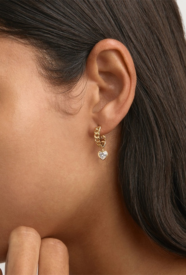 Radiant Heart Curb Hoops-BY CHARLOTTE-P&amp;K The General Store