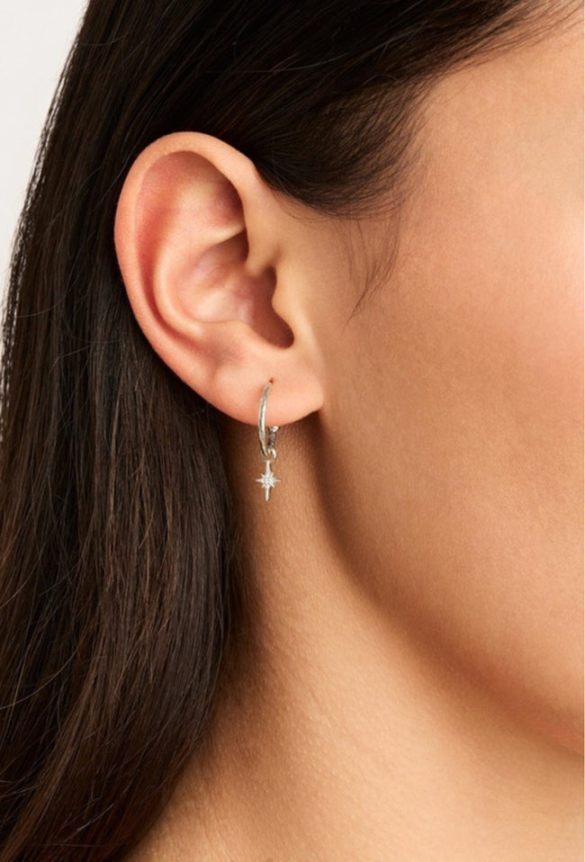 Starlight Hoops - Silver-BY CHARLOTTE-P&amp;K The General Store