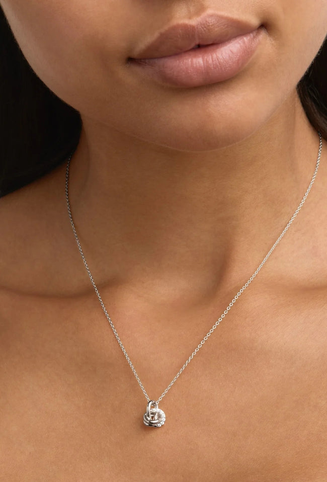 Endless Knot Diamond Necklace - Sterling Silver-BY CHARLOTTE-P&amp;K The General Store