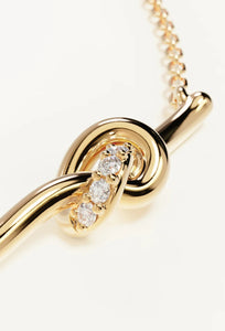 Love Knot Diamond Necklace - Gold Vermeil-BY CHARLOTTE-P&amp;K The General Store