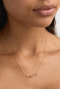 Love Knot Diamond Necklace - Gold Vermeil-BY CHARLOTTE-P&amp;K The General Store