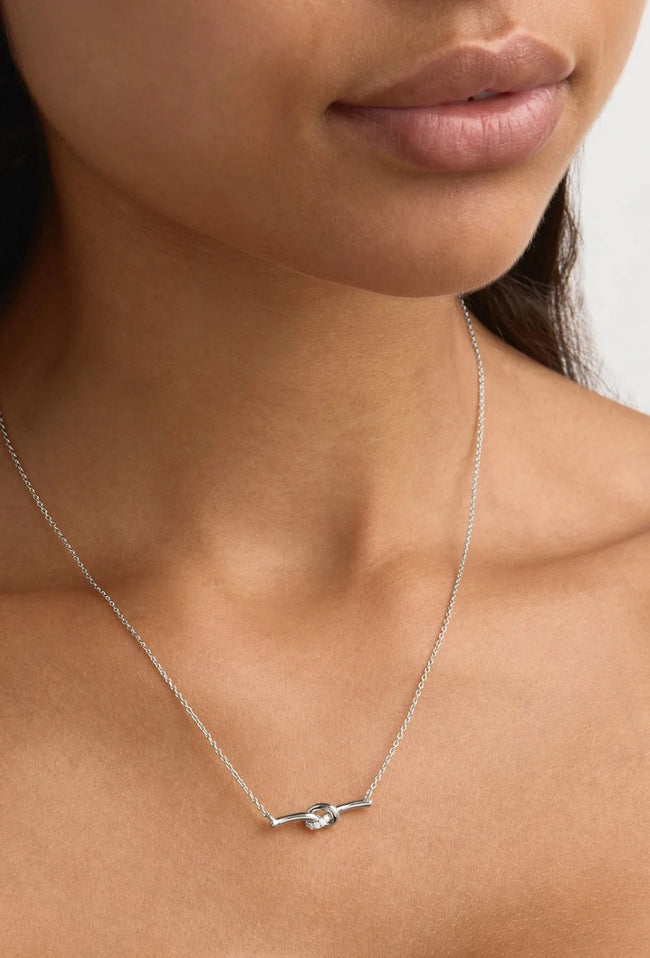 Love Knot Diamond Necklace - Sterling Silver-BY CHARLOTTE-P&amp;K The General Store