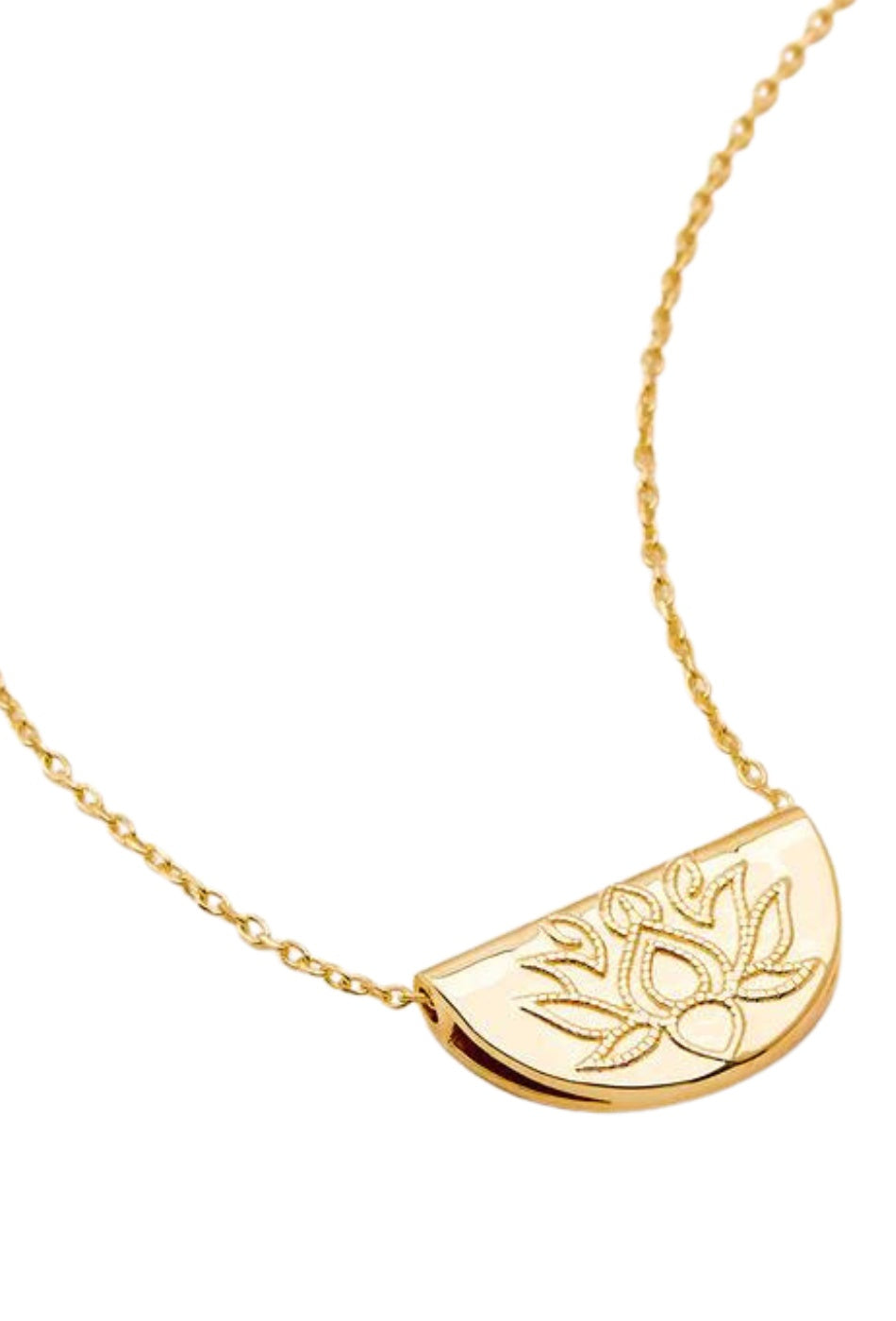 Lotus Short Necklace - Gold-BY CHARLOTTE-P&K The General Store