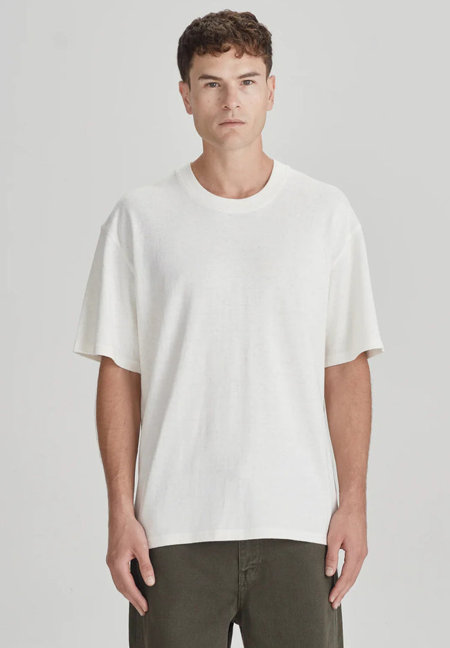 Mens Hemp Jersey SS Tee - White-COMMONERS-P&amp;K The General Store