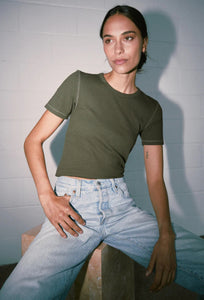 Womens Base SS - Khaki-COMMONERS-P&amp;K The General Store