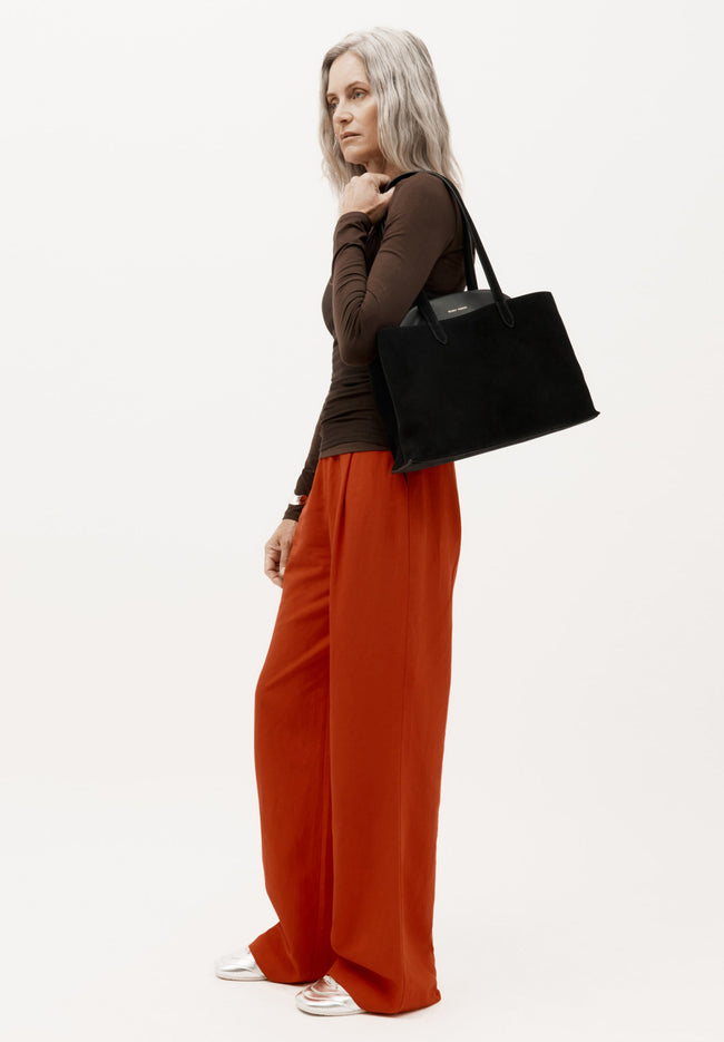 Mr Vault Tote - Black Suede-DEADLY PONIES-P&amp;K The General Store