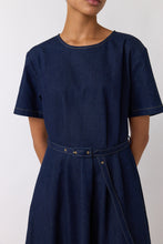 Load image into Gallery viewer, Denim Sculpt Dress - Indigo
