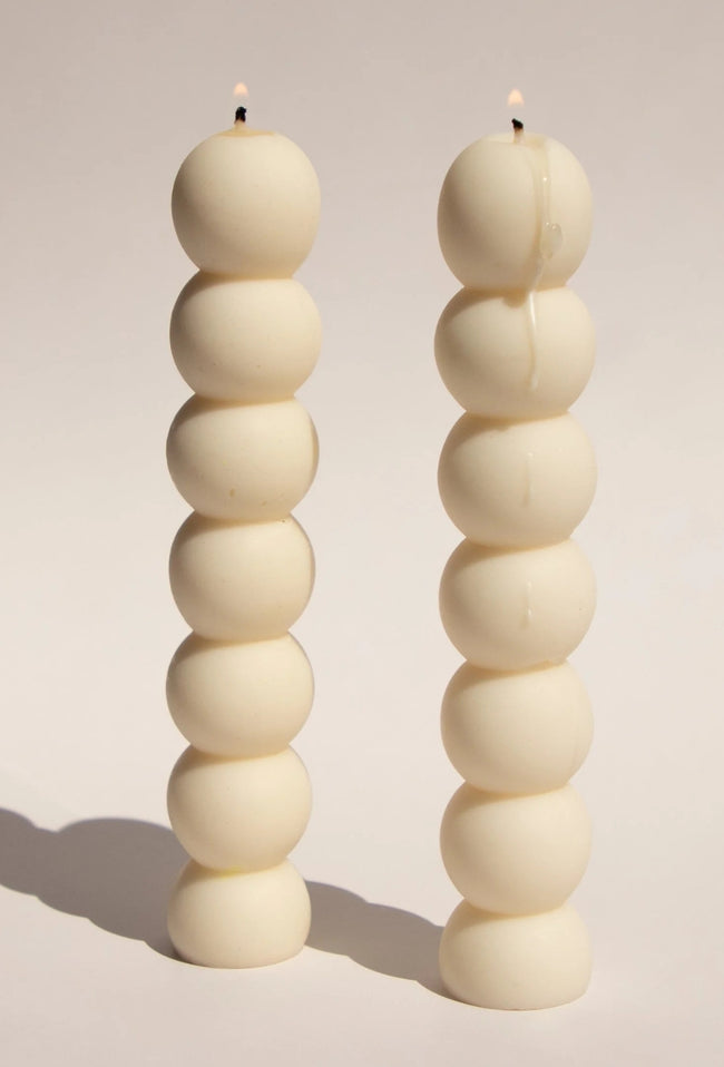 Bubble Taper Candle-EM AND ME-P&amp;K The General Store