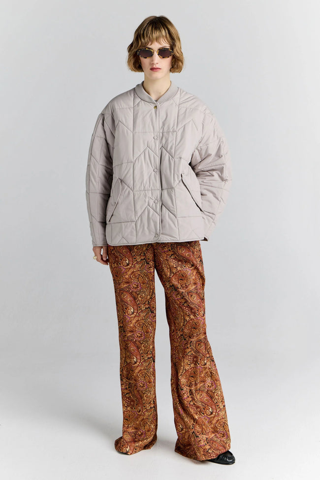 Quilted Monogram Jacket - Ecru-KAREN WALKER-P&amp;K The General Store