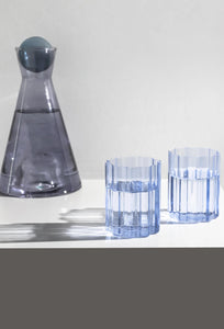 Wave Glass - Set of 2 - Blue-FAZEEK-P&amp;K The General Store