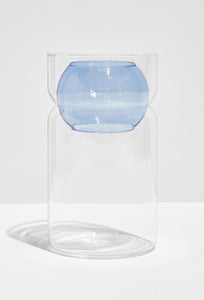 Balance Vase - Clear + Blue-FAZEEK-P&amp;K The General Store