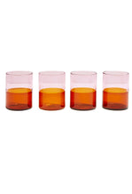 Load image into Gallery viewer, Two Tone Glasses - Set of 4 - Pink + Amber-FAZEEK-P&amp;K The General Store
