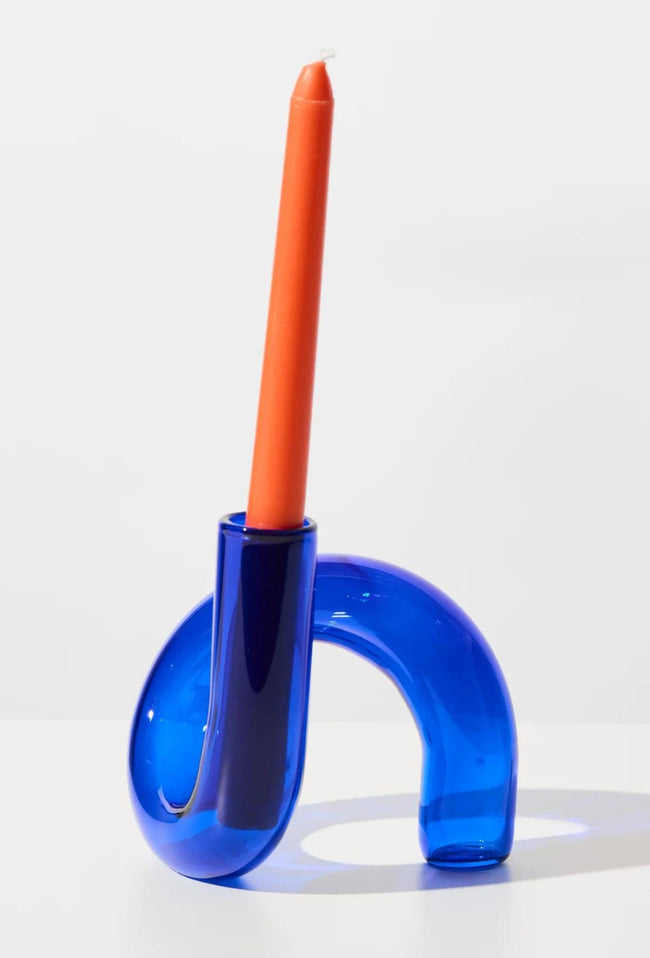 Twist Vase/Candle Holder - Dark Blue-HOUSE OF NUNU-P&amp;K The General Store