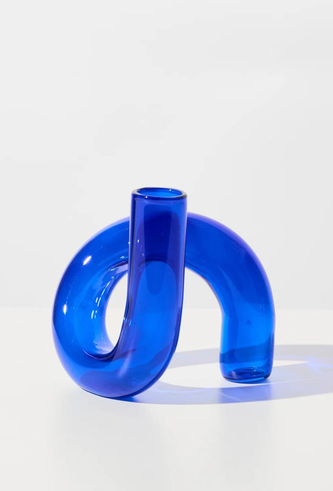 Twist Vase/Candle Holder - Dark Blue-HOUSE OF NUNU-P&amp;K The General Store