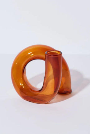 Twist Vase/Candle Holder - Amber-House of Nunu-P&amp;K The General Store