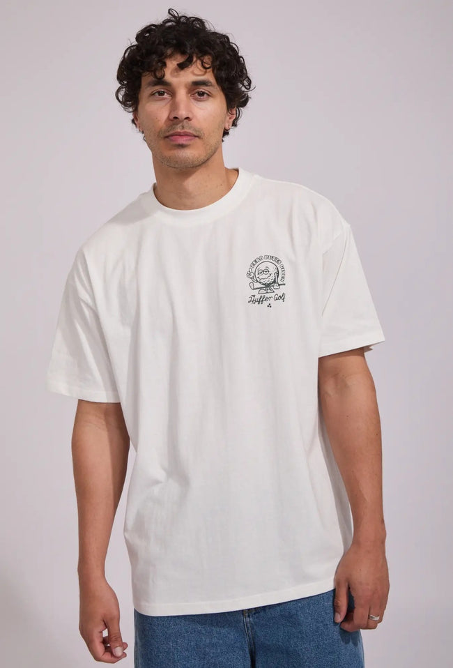 Block Tee - Zero Putts - Chalk/Green-HUFFER-P&amp;K The General Store