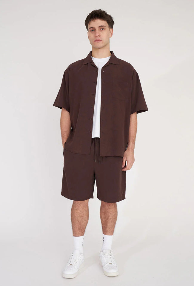 Cabana Box Shirt - Cocoa-HUFFER-P&amp;K The General Store