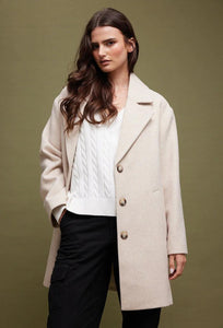 Sienna Wool Coat - (Oat Marle)-HUFFER-P&amp;K The General Store