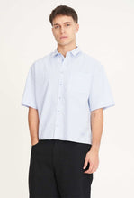 Load image into Gallery viewer, Short Sleeve Box Shirt - Ice Blue Stripe-HUFFER-P&amp;K The General Store
