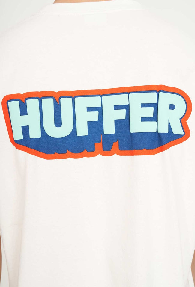 Block Tee 190/Scoped - Chalk-HUFFER-P&amp;K The General Store