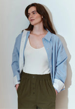 Load image into Gallery viewer, Cropped Viv Shirt - Blue Check-JOSEPHINE-P&amp;K The General Store
