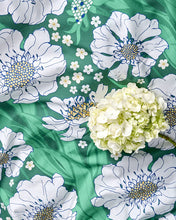 Load image into Gallery viewer, Tumbling Flowers Green Organic Cotton Pillowcases - 2P Std Set-KIP &amp; CO-P&amp;K The General Store
