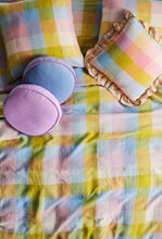 Load image into Gallery viewer, Velvet Pea Cushion - Bay Blue-KIP &amp; CO-P&amp;K The General Store
