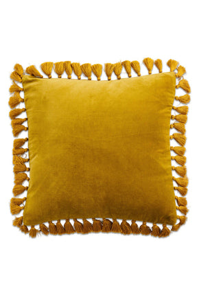 Velvet Tassel Cushion - Avocado Oil-KIP & CO-P&amp;K The General Store