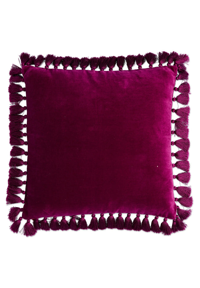 Velvet Tassel Cushion - Anemone-KIP & CO-P&amp;K The General Store