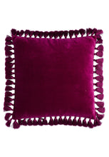 Load image into Gallery viewer, Velvet Tassel Cushion - Anemone-KIP &amp; CO-P&amp;K The General Store
