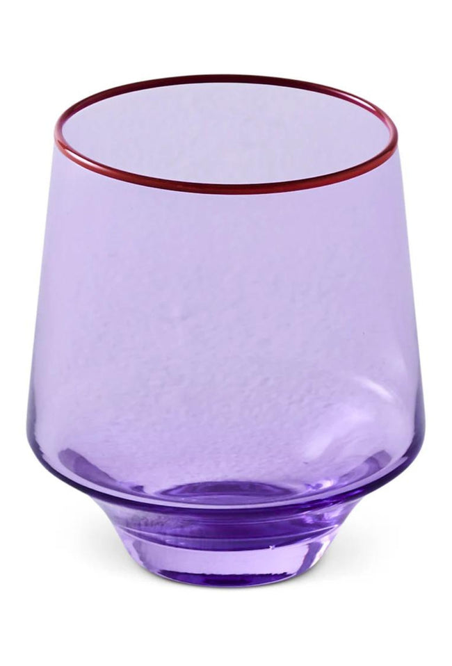 Tumbler Glass 2P Set - Lilac Colour Block-KIP & CO-P&amp;K The General Store
