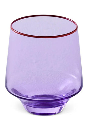 Tumbler Glass 2P Set - Lilac Colour Block-KIP & CO-P&amp;K The General Store