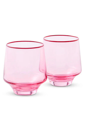 Tumbler Glass 2P Set - Rose with a Twist-KIP & CO-P&amp;K The General Store