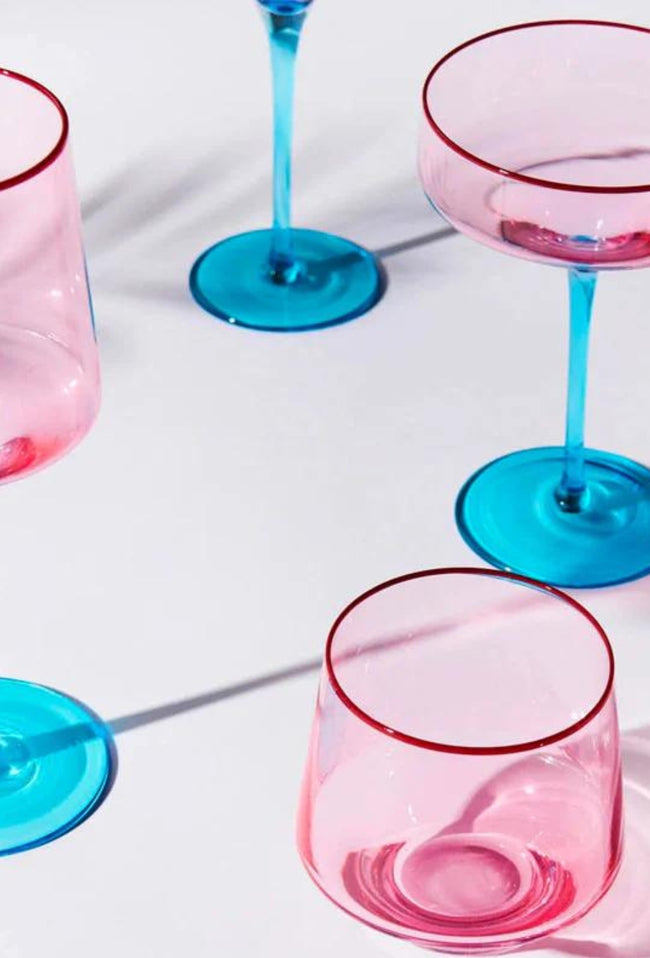 Tumbler Glass 2P Set - Rose with a Twist-KIP & CO-P&amp;K The General Store