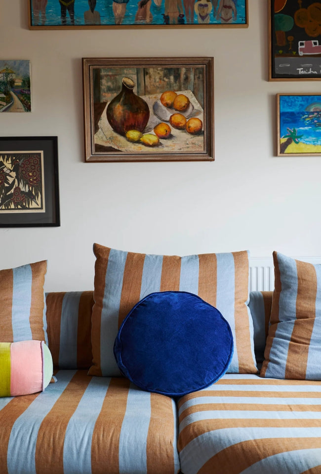 Velvet Pea Cushion - Ocean-KIP & CO-P&amp;K The General Store