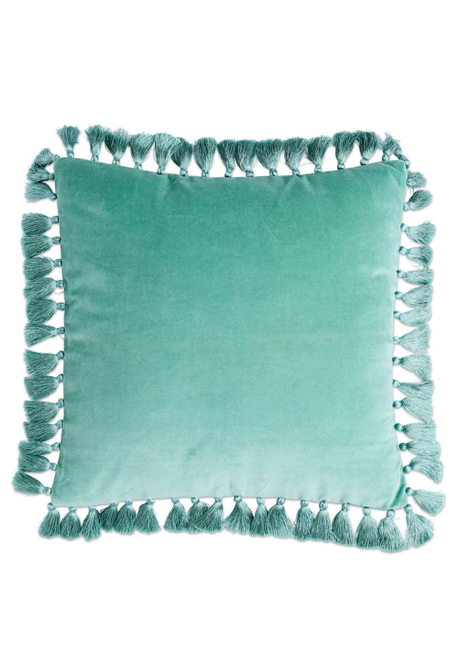 Velvet Tassel Cushion - (Pistachio)-KIP & CO-P&amp;K The General Store