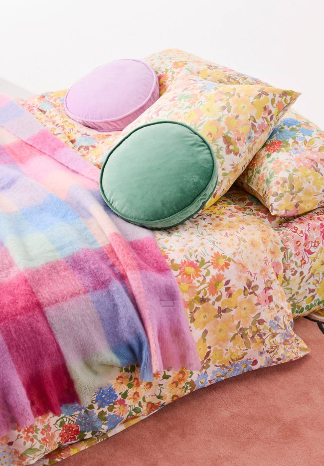 Velvet Pea Cushion - Pistachio-KIP & CO-P&amp;K The General Store