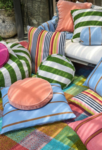 Velvet Pea Cushion - Peach-KIP & CO-P&amp;K The General Store