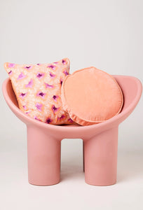 Velvet Pea Cushion - Peach-KIP & CO-P&amp;K The General Store
