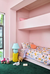 Velvet Pea Cushion - Peach-KIP & CO-P&amp;K The General Store