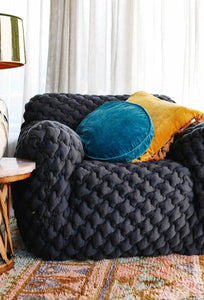 Velvet Tassel Cushion - Pecan-KIP & CO-P&amp;K The General Store