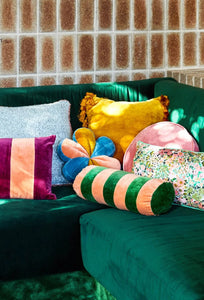Velvet Tassel Cushion - Pecan-KIP & CO-P&amp;K The General Store