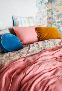Velvet Tassel Cushion - Pecan-KIP & CO-P&amp;K The General Store