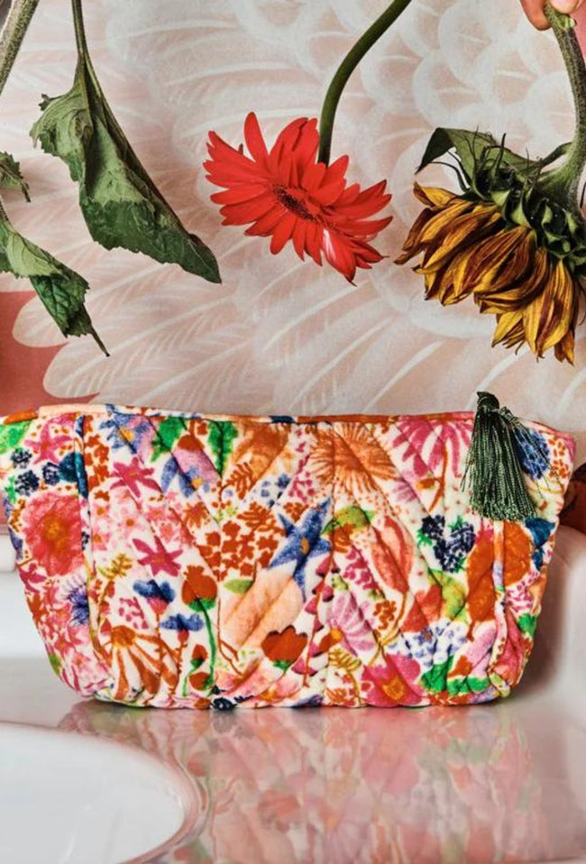 Meandering Meadow Velvet Toiletry Bag-KIP & CO-P&amp;K The General Store
