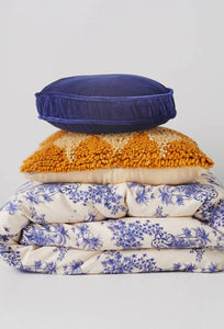 Navy Velvet Pea Cushion-KIP & CO-P&amp;K The General Store