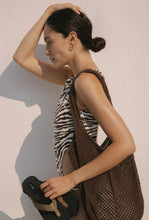 Load image into Gallery viewer, Crochet Tote - Coffee-LA TRIBE-P&amp;K The General Store
