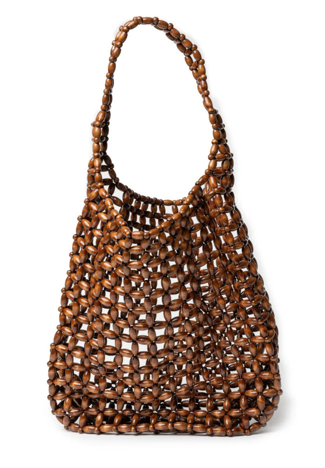 Naomi Beaded Tote Bag - Almond-LA TRIBE-P&amp;K The General Store