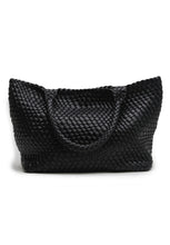 Load image into Gallery viewer, Woven Tote Bag - Black-LA TRIBE-P&amp;K The General Store
